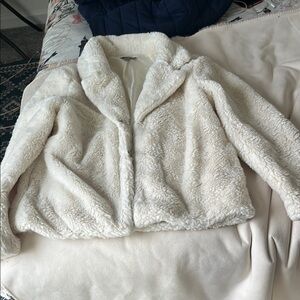 Women's White Faux Fur Jacket